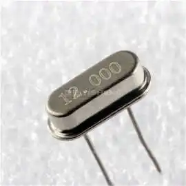 Quartz crystal with straight pin and cylindrical shape, 32.768 kHz, original KDS DT-38, diameter 3mm