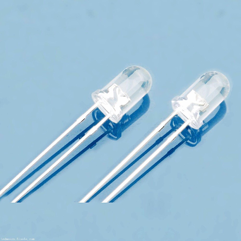 3mm and 5mm LED Small Bulbs (F3 and F5) - Red, Green, Yellow, Blue, White Straight-In LED Beads