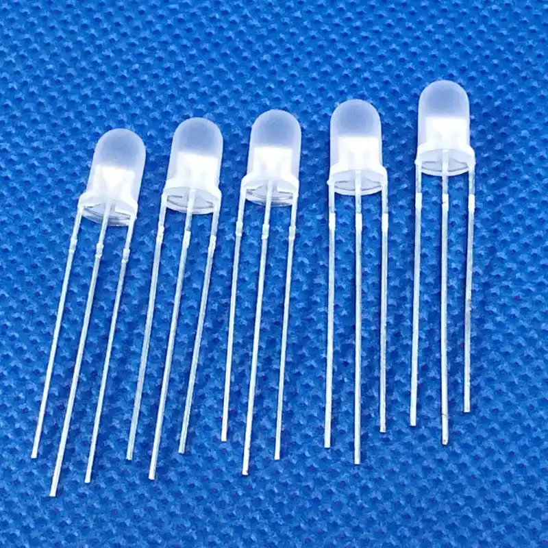 F3/3mm Red and Blue Bicolor Infinite Transparent Super High Brightness Dual-Pole Unipolar LED Through-Hole Emitting Diode